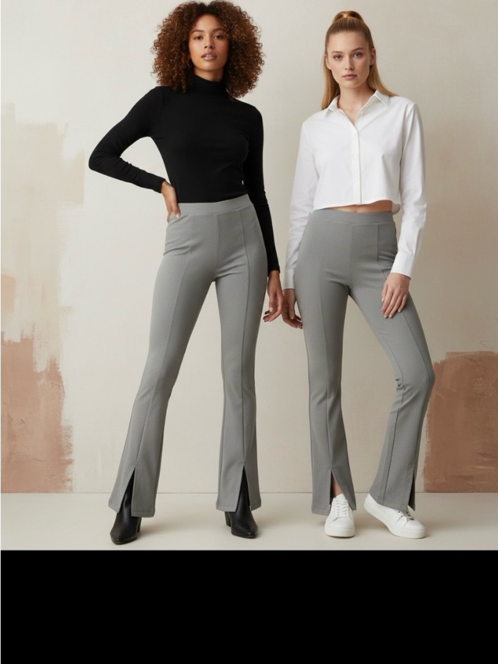Zara Charcoal Flare Pants